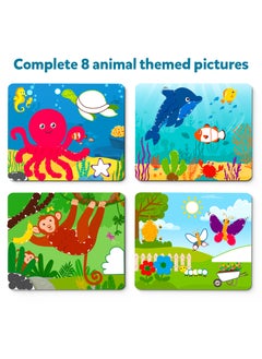 Skillmatics Dot It Animals, No Mess Sticker Art for Kids, Craft Kits, DIY Activity, Travel Toys, Fine Motor Skills, Gifts for Boys & Girls Ages 3, 4, 5, 6, 7  - Image 4