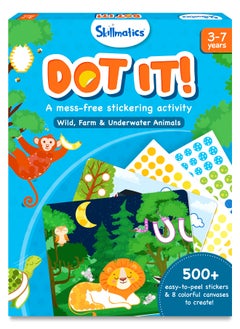 Skillmatics Dot It Animals, No Mess Sticker Art for Kids, Craft Kits, DIY Activity, Travel Toys, Fine Motor Skills, Gifts for Boys & Girls Ages 3, 4, 5, 6, 7  - Image 1