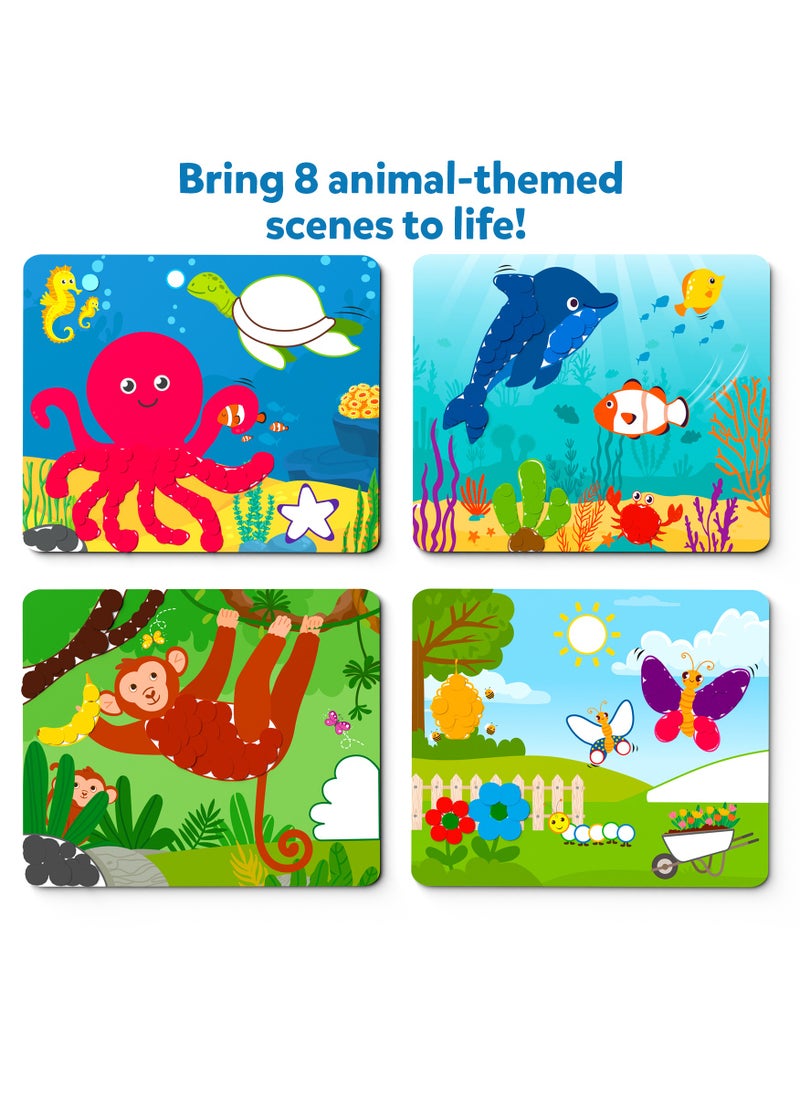 Skillmatics Dot It Animals, No Mess Sticker Art for Kids, Craft Kits, DIY Activity, Travel Toys, Fine Motor Skills, Gifts for Boys & Girls Ages 3, 4, 5, 6, 7  - Image 4