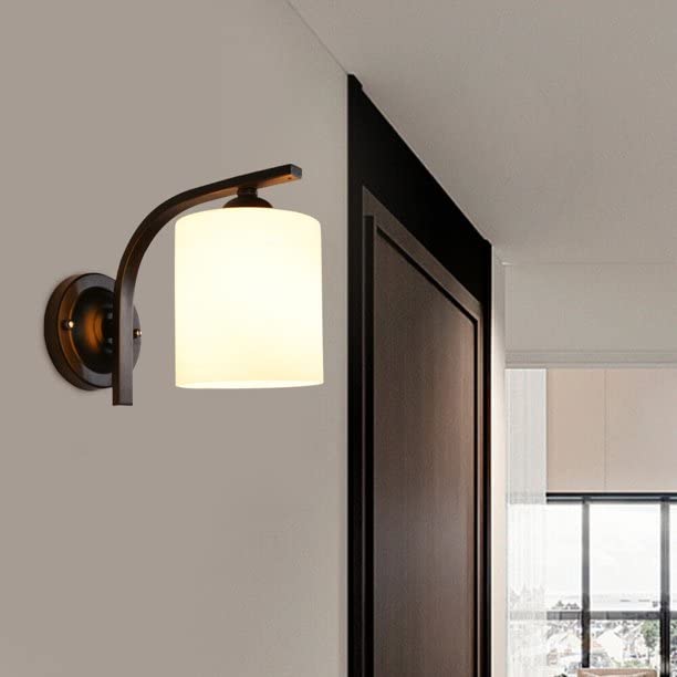kinis Modern Classic Design Wall Light/Wall Lamp to Décor Home/Living Room/Bedroom/Office/Dining/Cafe/Restaurants, Black (Pack of 2) - Image 2