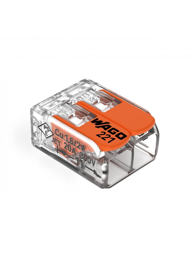 WAGO 221-412 Lever-Nuts - 2-Conductor Compact Splicing Connectors (Pack of 10) - Image 2