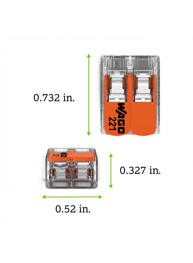 WAGO 221-412 Lever-Nuts - 2-Conductor Compact Splicing Connectors (Pack of 10) - Image 3