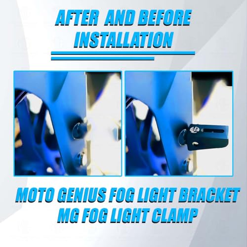 MOTO GENIUS Universal Fog Light Clamp for All Bikes | Durable Handlebar Mounting Solution (Pack of 2) 60MM - Image 5