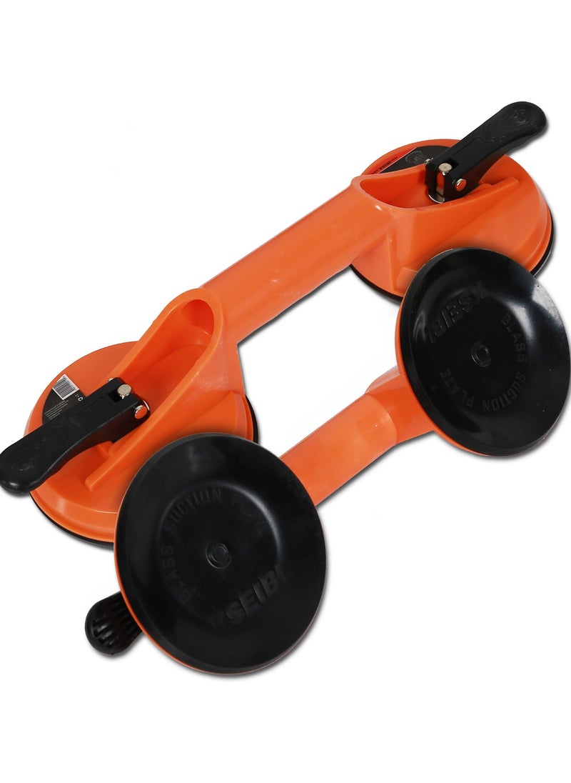 KSEIBI Suction Cup Lifter with Two Cups from Plastic, Heavy Duty Lifter, For Lifting and Moving Glass, Floor, Window, Tile, Granite, Doors, Construction and Renovation, Signage and Window Installation  - Image 2