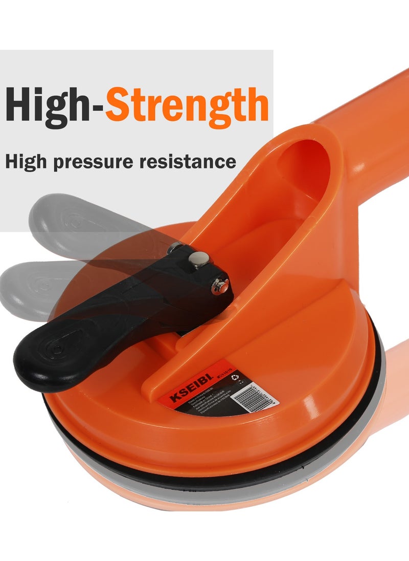 KSEIBI Suction Cup Lifter with Two Cups from Plastic, Heavy Duty Lifter, For Lifting and Moving Glass, Floor, Window, Tile, Granite, Doors, Construction and Renovation, Signage and Window Installation  - Image 3