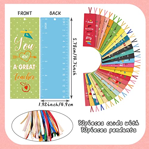 Chinco 120 Pack Teacher Bookmarks Teacher Appreciation Gifts in Bulk Thank You Gifts from Students Christmas Teacher Gifts Graduation Gift Back to School Gift for Teachers Party Favors Classroom Reading - Image 5