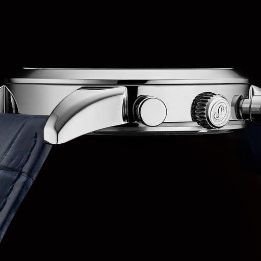 Stuhrling Original ساعة ستورلينغ للرجال رياتو كرونوغراف بقرص أزرق مع تاريخ ومقياس سرعة 24 ساعة بحزام جلد - Image 3