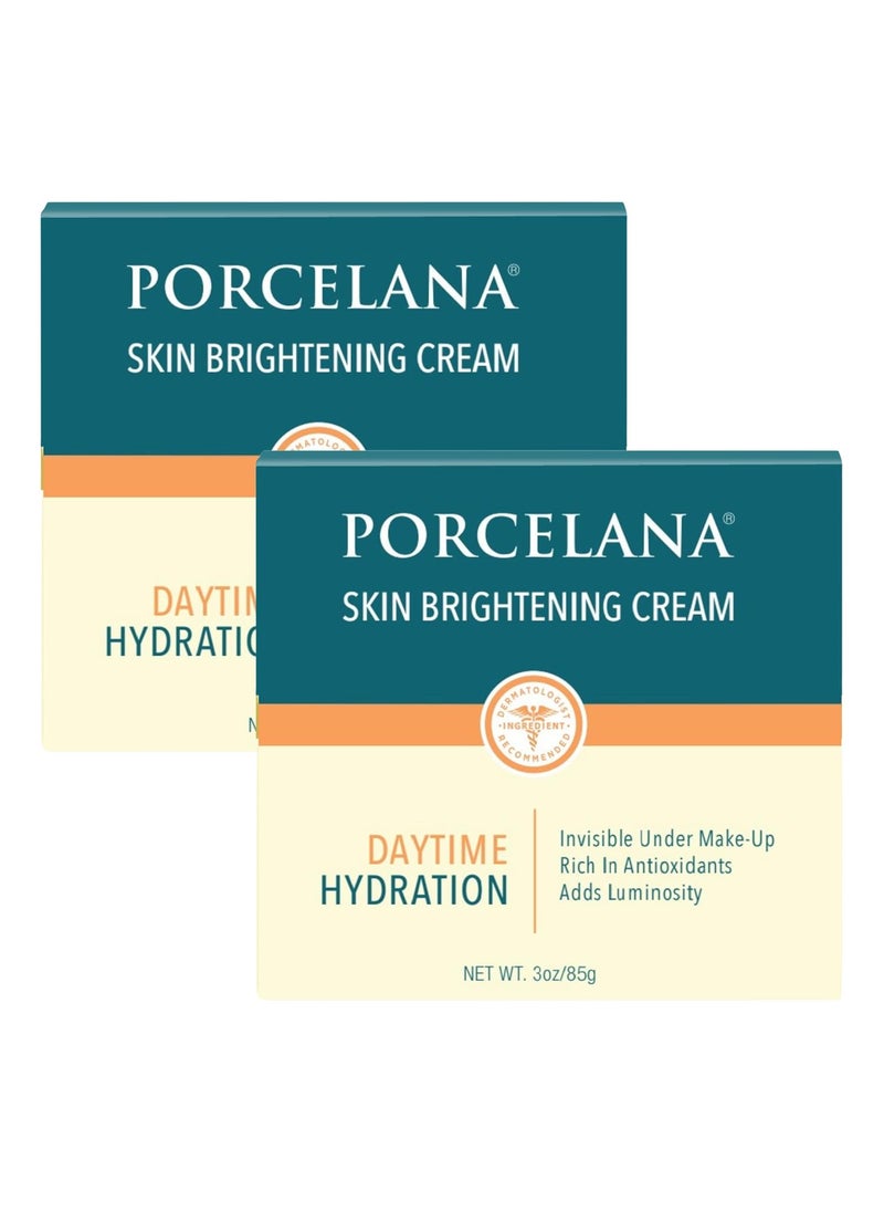 Porcelana Porcelana Daytime Hydration Skin Lightening Cream For Face  Body New Formula  Fades Dark Spots  Evens Skin Tone  Moisturizer for Age Spots Sun Spots Acne Scars Melasma  Discoloration2 Pack 