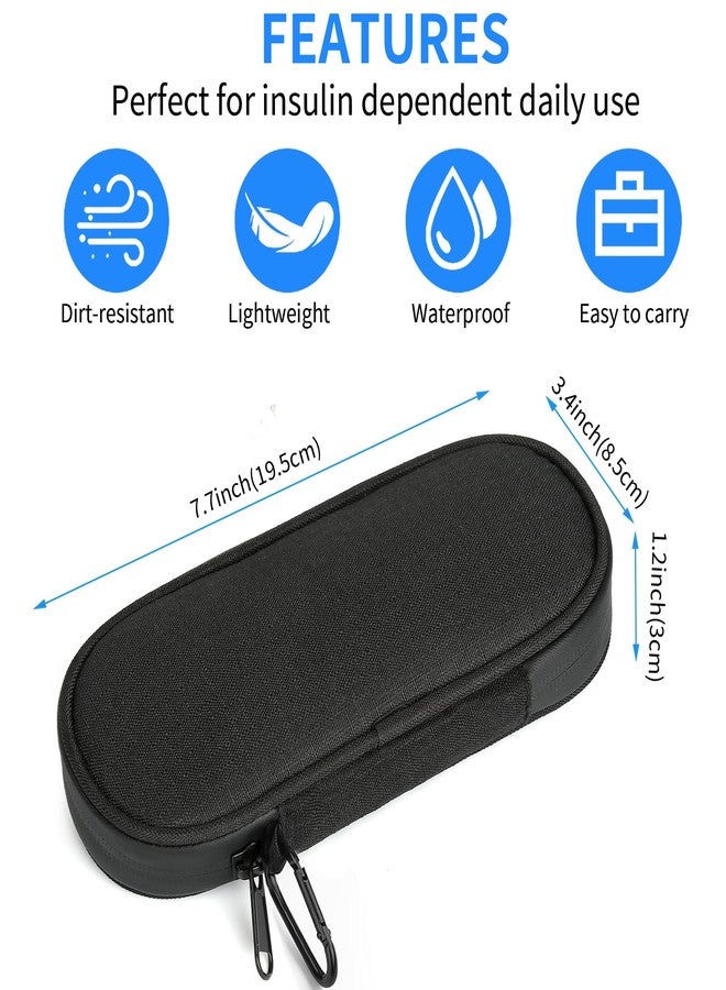 BLK8IGHT Insulin Pen Cooler Travel Case with 2 Reusable TSA Approved Ice Packs, Diabetic Medication Insulated Cooler Bag for Insulin Pens and Other Diabetic Supplies Storage Black - Image 4