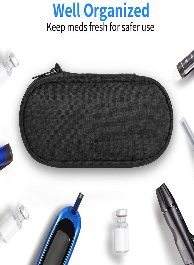 BLK8IGHT Insulin Pen Cooler Travel Case with 2 Reusable TSA Approved Ice Packs, Diabetic Medication Insulated Cooler Bag for Insulin Pens and Other Diabetic Supplies Storage Black - Image 5