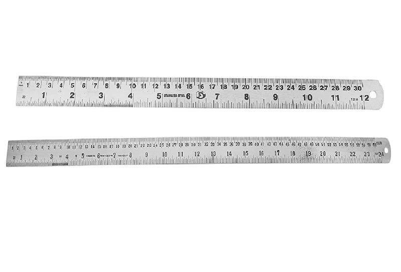 LOVELY ® Falcon 24" Inch Stainless Steel Scale Ruler Pack Pack of 2 - Image 1