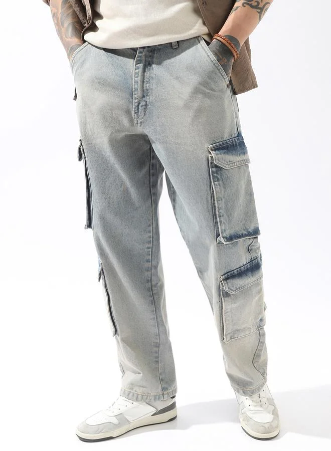 HIGH STAR Blue Jeans Plain Button Woven Full Mid-Rise for Men – Make every day iconic