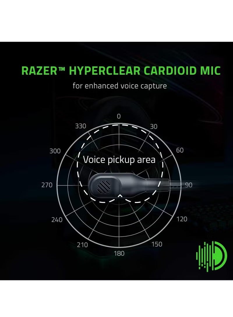 RAZER BlackShark V2 X wired gaming headset, 7.1 surround sound, 50mm drivers, 240g lightweight build, noise-canceling mic, hybrid memory foam ear cushions for comfort, black | RZ04-03240700-R3M1  - Image 2