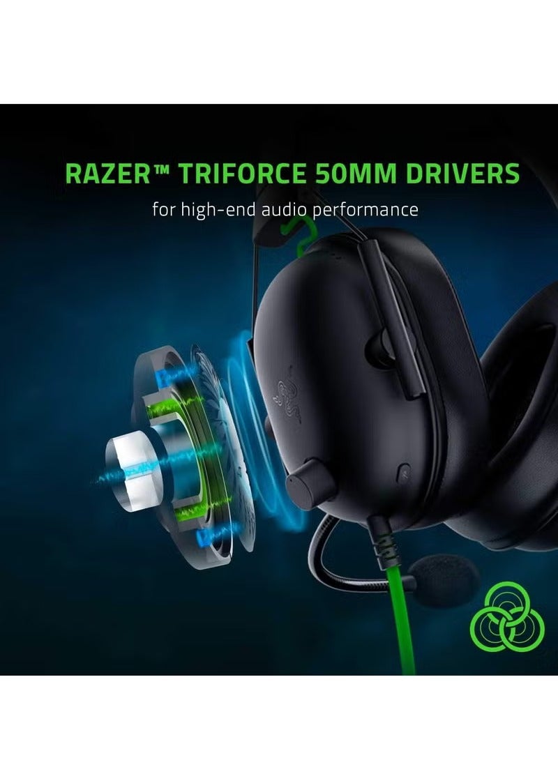 RAZER BlackShark V2 X wired gaming headset, 7.1 surround sound, 50mm drivers, 240g lightweight build, noise-canceling mic, hybrid memory foam ear cushions for comfort, black | RZ04-03240700-R3M1  - Image 3