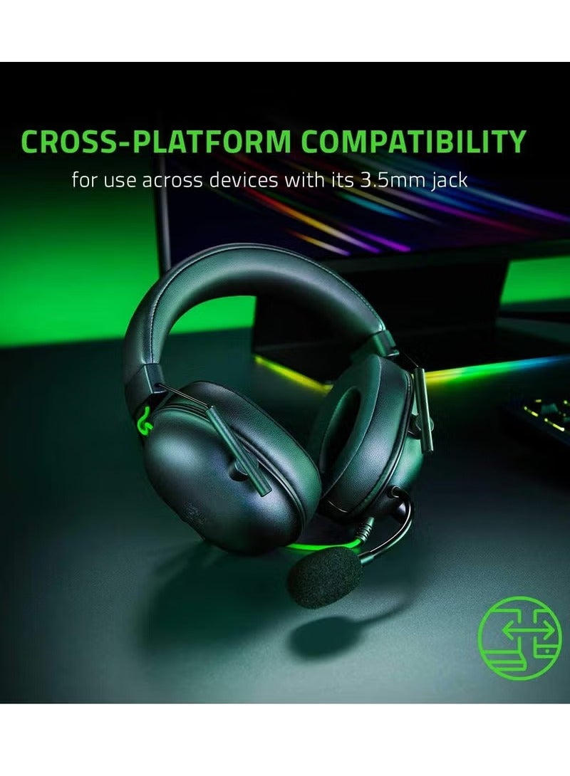 RAZER BlackShark V2 X wired gaming headset, 7.1 surround sound, 50mm drivers, 240g lightweight build, noise-canceling mic, hybrid memory foam ear cushions for comfort, black | RZ04-03240700-R3M1  - Image 4