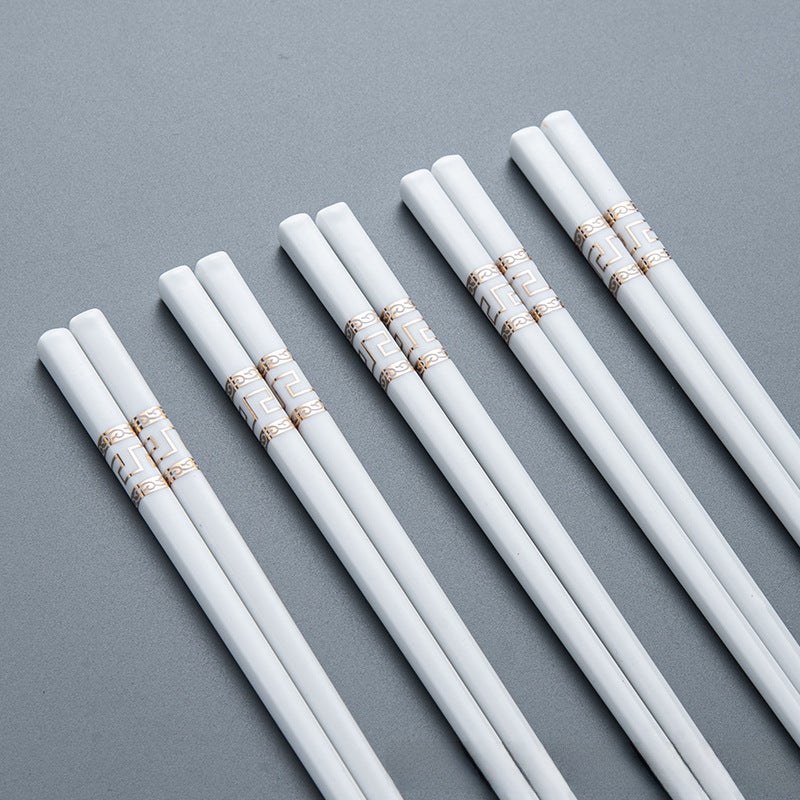 Ceramic Chopsticks Non-slip Heat-resistant Repudiation Platinum 