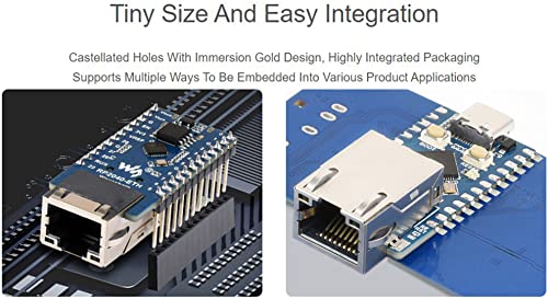 Waveshare RP2040 Ethernet Development Board, Based on Raspberry Pi RP2040 Dual Core Processor Onboard ETH Port,Controllable via Network Support TCP Server/TCP Client/UDP Server/UDP,C/C++, MicroPython, etc. - Image 2