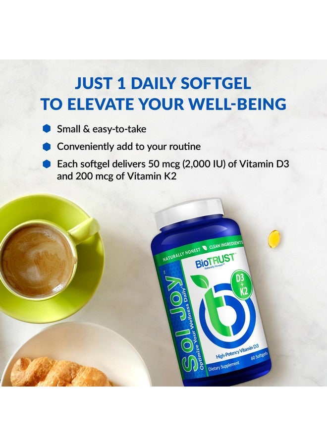 BioTrust BioTrust Sol Joy, High-Potency Vitamin D3 K2 - High Potency (50 mcg) - Image 5