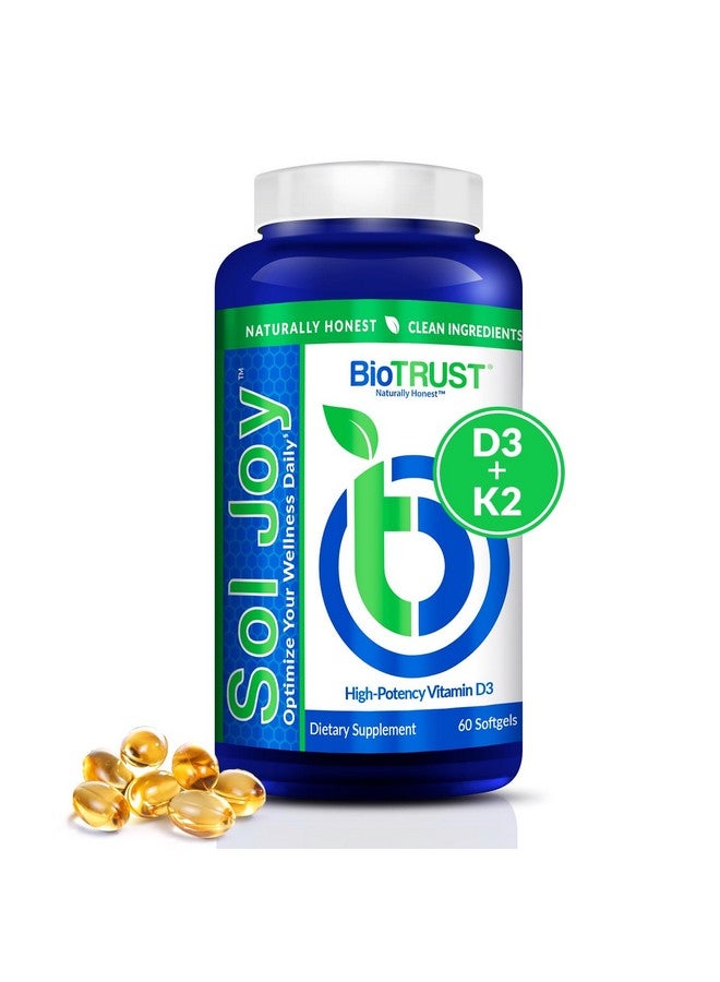 BioTrust BioTrust Sol Joy, High-Potency Vitamin D3 K2 - High Potency (50 mcg) - Image 1