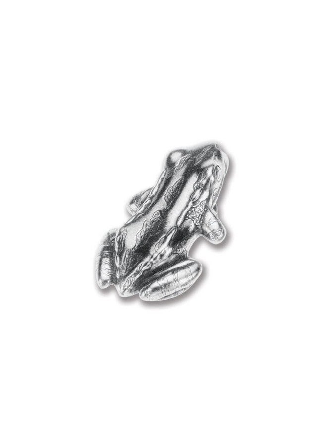 DANFORTH - Bullfrog Palm Stone, Good Luck Pocket Charm, Smooth Metal Fidget and Focus Stone, Handcast Pewter, Made in USA, 1 ⅝” Long by 1” Wide - Image 1