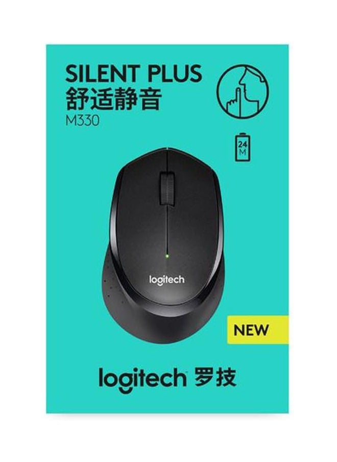Logitech - Logitech M330 SILENT PLUS Wireless Mouse - Black - Image 1