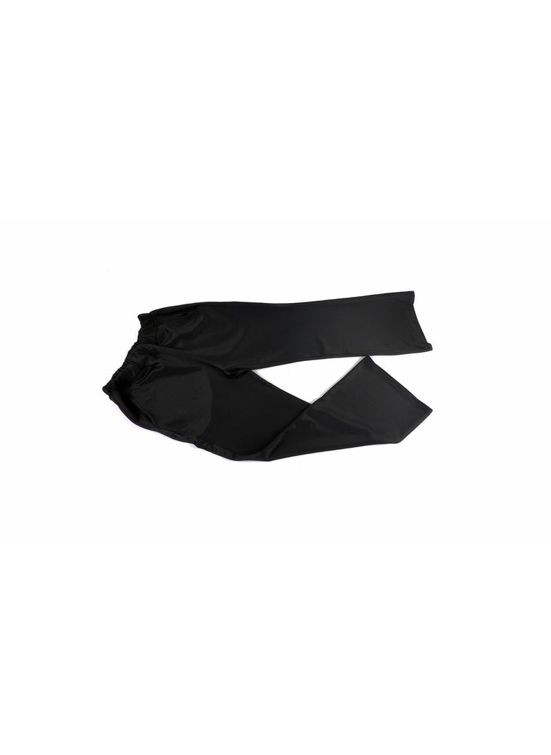 " Step out with confidence and elegance with these wide-leg black sports leggings"  - Image 2