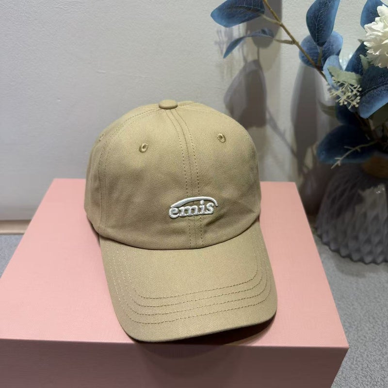 Emis Korean Style Unisex Fashionable Casual Baseball Cap with Letter E - Versatile and Trendy - Image 1