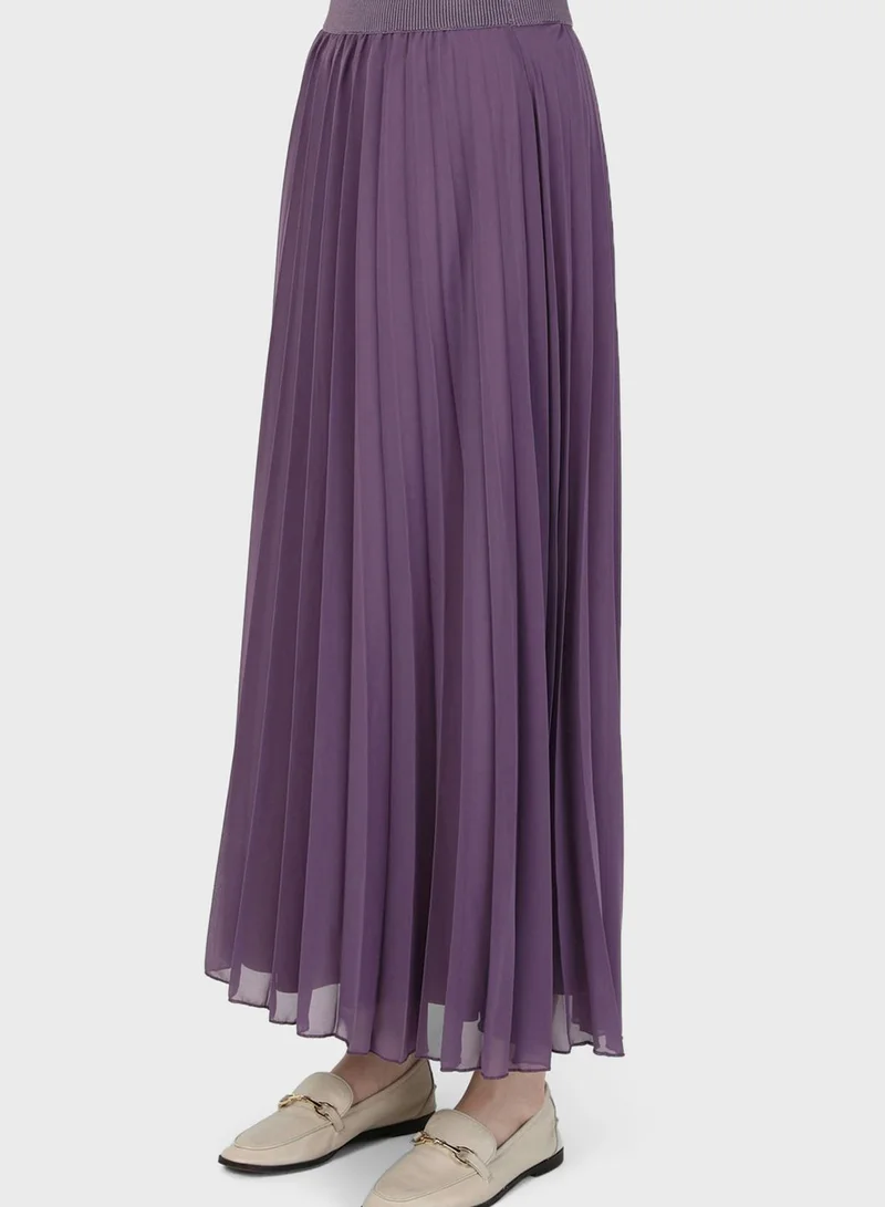 Refka by modanisa Plisse High Waist Skirt