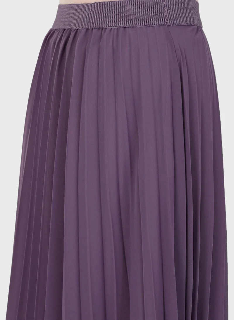 Refka by modanisa Plisse High Waist Skirt