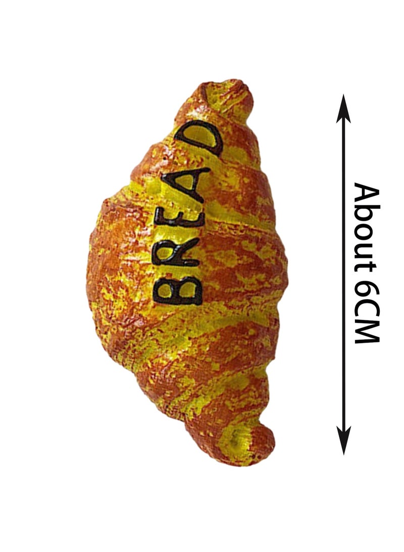 Croissant Refrigerator Magnet, 3d Simulation Food Bread Message Sticker Three-Dimensional Creative Magnetic Sticker Home Decoration Accessories - Image 2