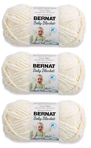 Bernat Baby Blanket Yarn (3-Pack) Vanilla 161103-30083 - Image 1