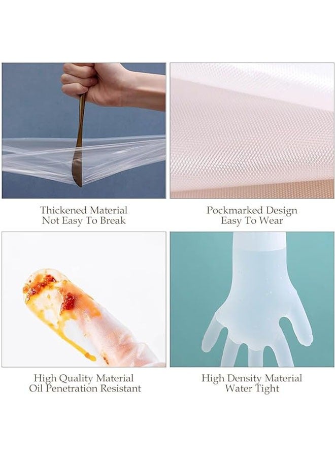 50 Pcs Disposable Long Arm Gloves with Elastic Cuff, Household Cleaning Gloves, Thick Kitchen Dishwashing, Food Handling Gloves Vegetable Washing Gloves - Image 5