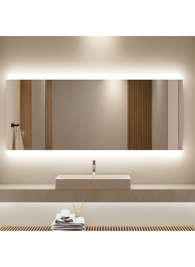 Rectangular LED Wall Mirror with Touch Control – Bathroom Mirror for Hotels and Resturants 120×75cm, 3 Light Modes