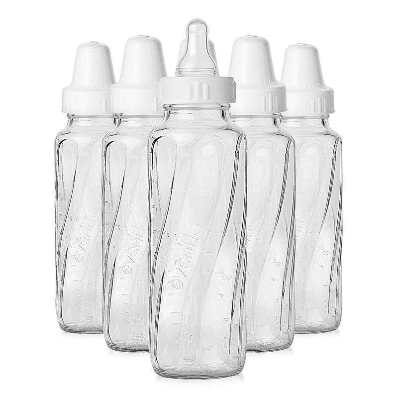 Evenflo Feeding Classic Glass Bottle, Twist Bottles, 8 Oz, 1-Pack of 6 Bottles - Image 1