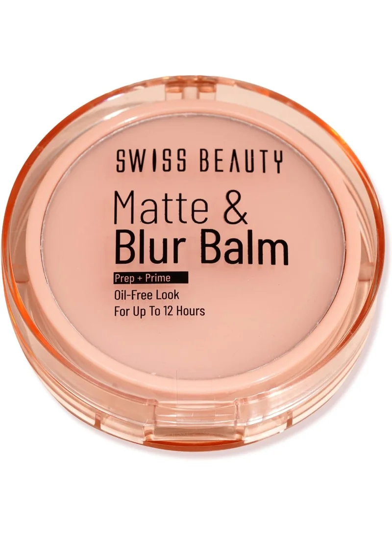سويس بيوتي Swiss Beauty Matte & Blur Balm | Prep + Prime | 12-Hour Oil-Free Shine | With Vitamin E & B3 | UV Light Protection