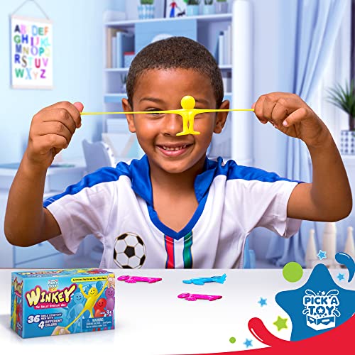 Pick A Toy Sticky Stretchy Happy Man Toy Party Favors for Kids Rubber Sensory Toys Set of 36 Classroom Small Prizes for Birthday Goody Easter Egg Fillers - Image 5