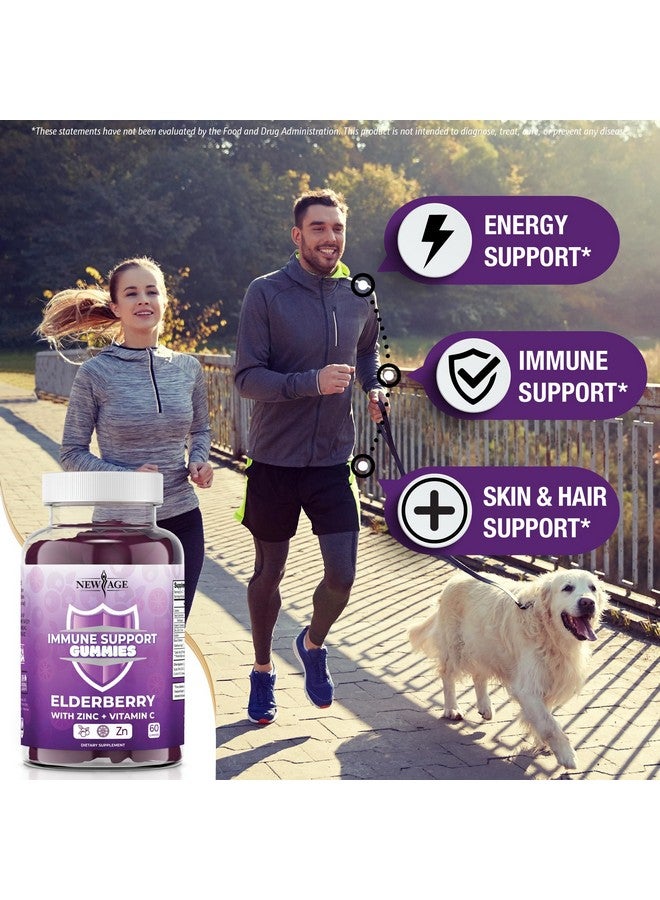 NEW AGE Immune System Support Gummies - Sambucus Black Elderberry Gummies with Vitamin C and Zinc (Immune Support 120 Gummies) - Image 3