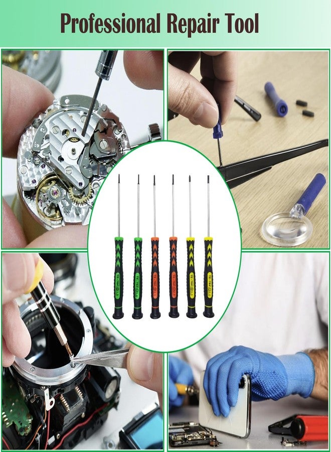 M-jump Screwdriver SET OF 6 - Magnetic Flathead and Phillips With NON-SKID Handle in Different SIZES / COLORS - Professional Repair Tool Kit For Electronics/ iPhone/ PC/ Jewelry/ Watch/ Eyeglass - Image 5