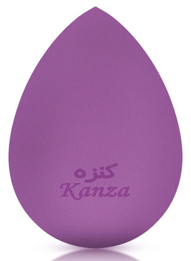 Kanza Foundation Cosmetic Blending Latex Free Beauty Makeup Puff Flawless for Liquid Cream and Powder Makeup Sponge Purple - Image 1