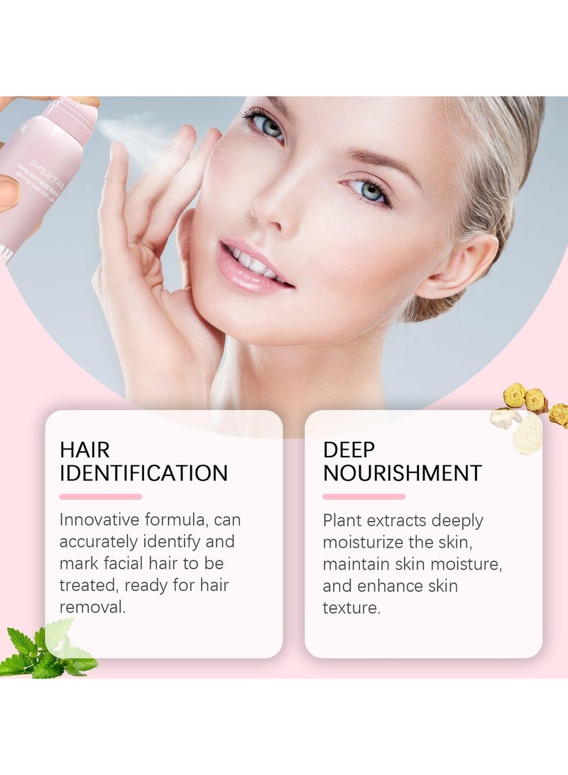 Jaysuing Hair Identifier Spray For Face Shaving, Hair Identifier Spray For Face Shaving Dermaplaning, White Dermaplaning Spray, Dermaplaning Face Spray Powder, Skin Hair Identifier Spray, 100ML - Image 2