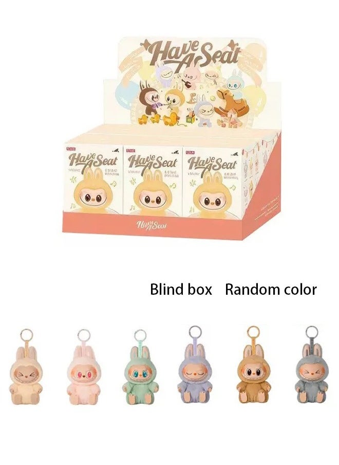 Generic - 6pcs Second generation Labubu THE MONSTERS Exciting Macaron Vinyl Face Series Figures Toy Adorable Lovely Personalized Doll - Image 1