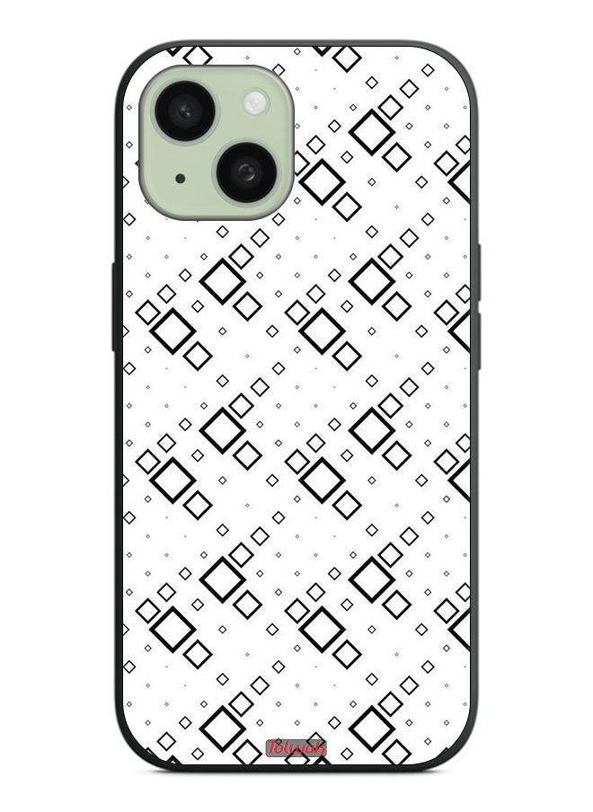 Tolwak Apple iPhone 15 Protective Case Cover Square Abstract Digital Art  - Image 2