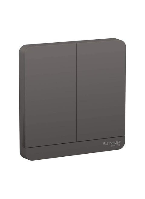 Schneider Electric AvatarOn, 2 Gang, Two Way Switch, 16AX 250V, Dark Grey, E8332L2_DG