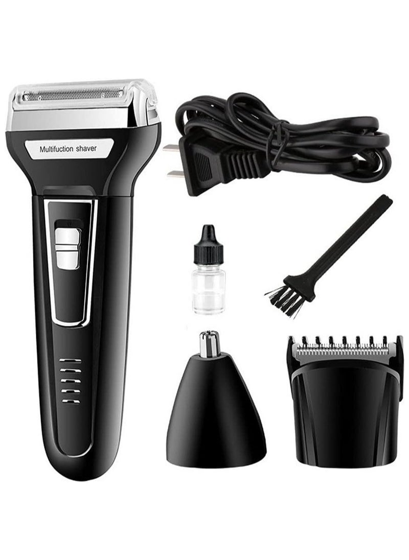 ELTRAZONE 3 in 1 Electric Razor Men Beard Trimmer Rechargeable Waterproof Shaver Professional Cordless Hair Clippers Nose Hair Trimmer Grooming Set  - Image 1