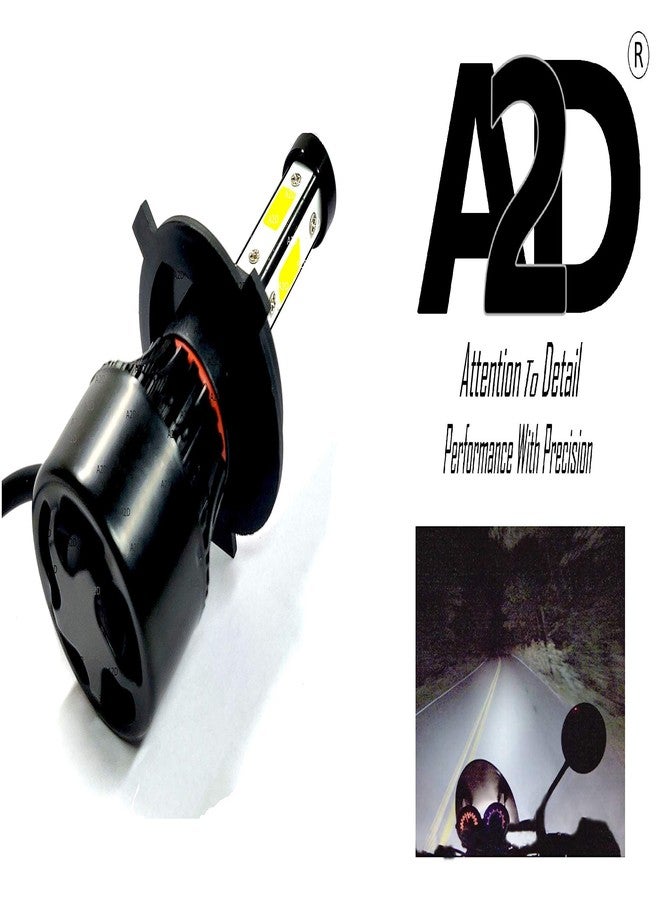 A2D? 2583. 12V / 36W 4C-Sided Led Full Cobe H4 / HS1 Bike LED Headlight Bulb Replacement 6000K High-Low Beam-White for Vespa Vespa S - Image 5