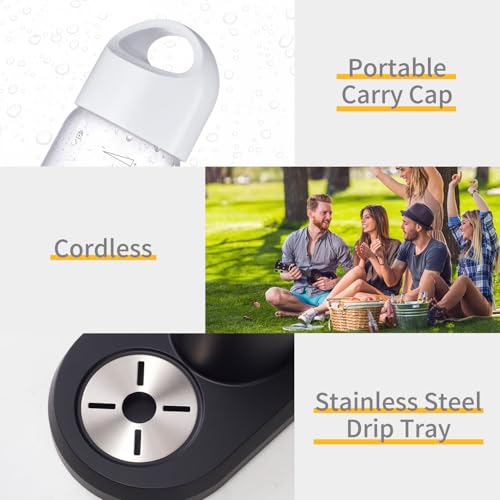 OSCEVIA Sparkling Water Machine Soda Maker Beverage Drink Dispenser for Home, Soda Streaming Maker with BPA Free Bottles(1L+0.5L), Seltzer Fizzy Maker Compatible with Screw-in 60L CO2 (NOT Included), Black - Image 5