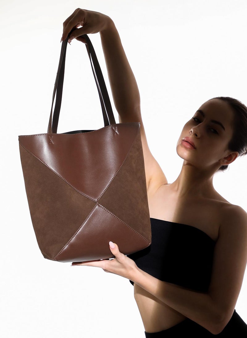 Haute Sauce Solid Zip Lock Regular Vegan Leather Hand Bag For Women  - Image 2