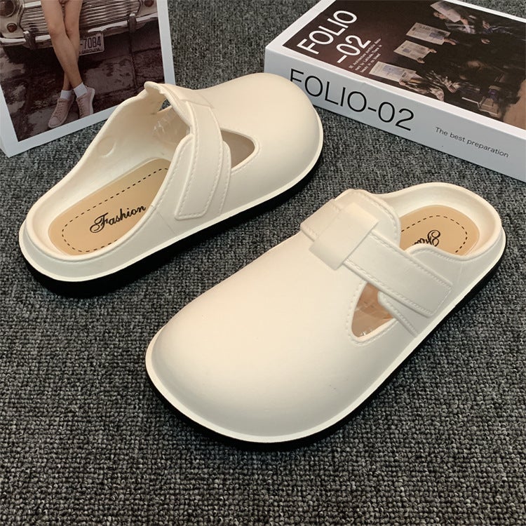 Womens Casual Comfort Slip-On Flat Clogs806 Hole Shoes Apricot 806 Hole Shoes Apricot 