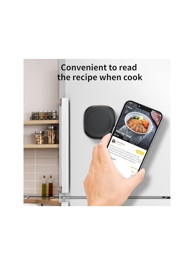 Green Tiger Magnetic Phone Holder for Shower/Mirror/Bathroom, Magnetic Ring Compatible for iPhone15, 14, 13, 12 and All Metal Phones Cases, for Shower/Bathroom/Gym/Kitchen/Wall/Make Up Mirror, Black - Image 3