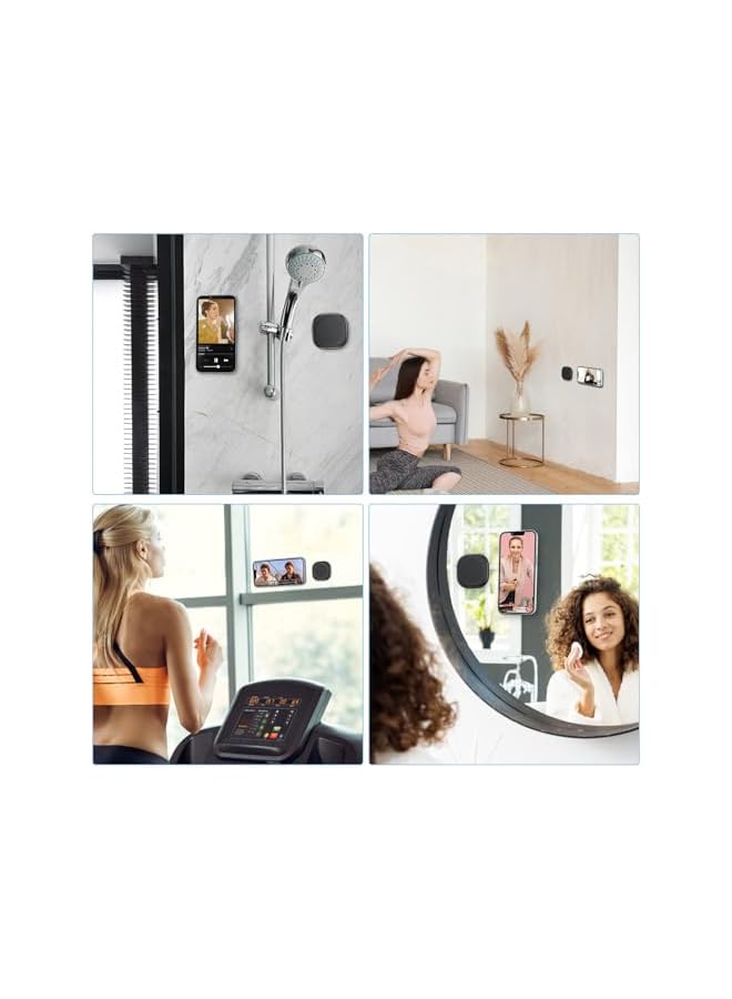 Green Tiger Magnetic Phone Holder for Shower/Mirror/Bathroom, Magnetic Ring Compatible for iPhone15, 14, 13, 12 and All Metal Phones Cases, for Shower/Bathroom/Gym/Kitchen/Wall/Make Up Mirror, Black - Image 4